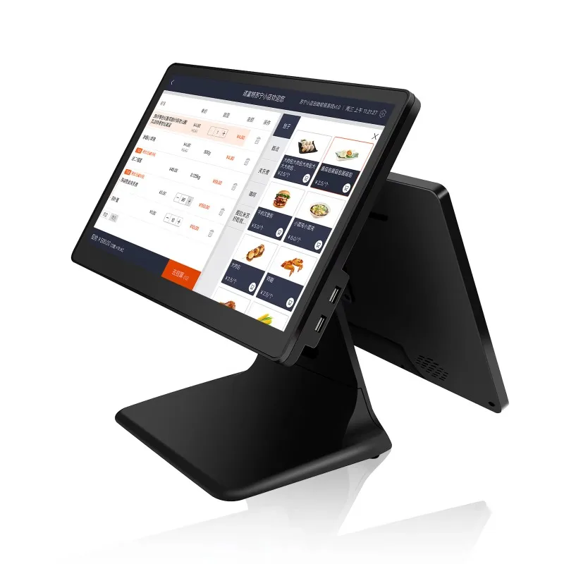 

2026 All-in-One 15.6+11.6 Inch Dual Screen Touch POS Machine Windows System Cash Register For Restaurant & Retail Use