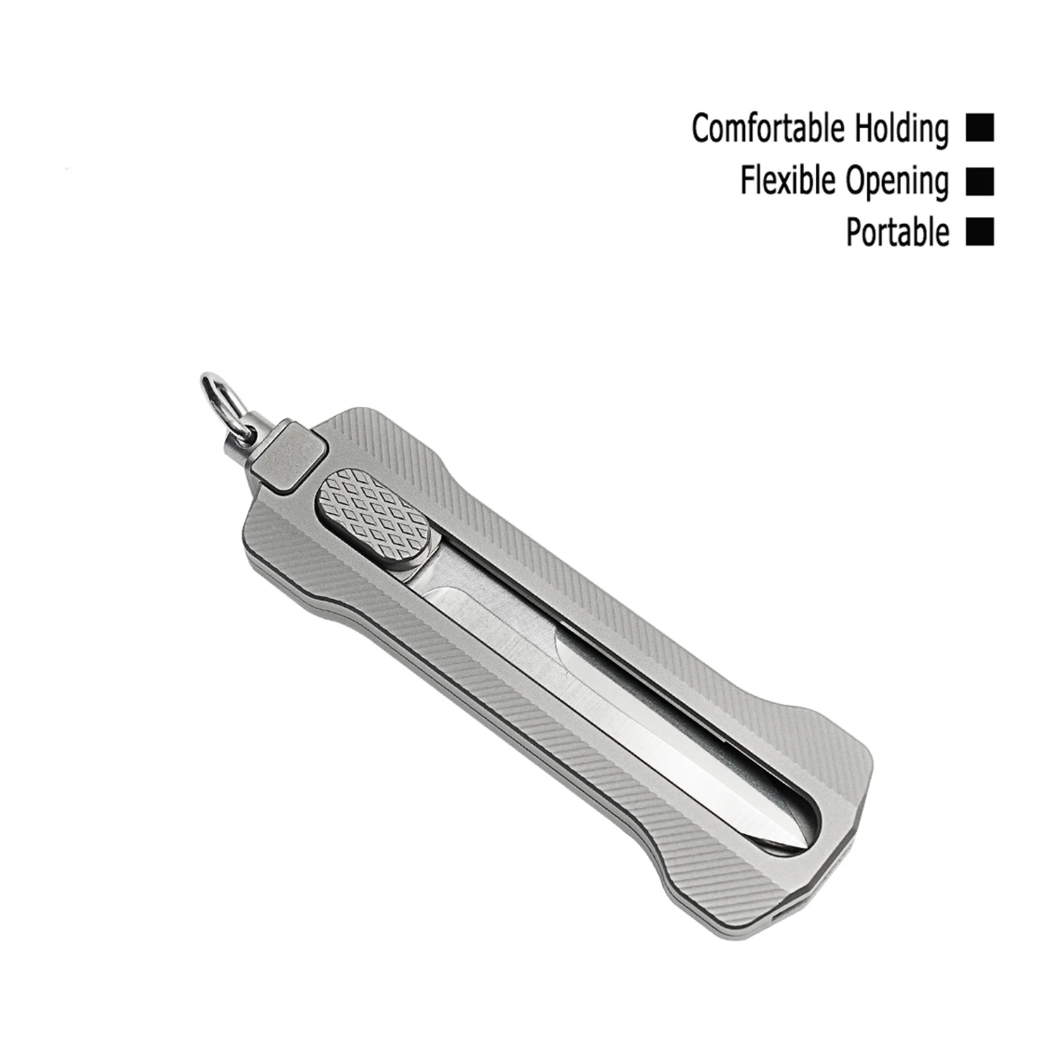 Titanium EDC knife.Multifunctional pocket tool.