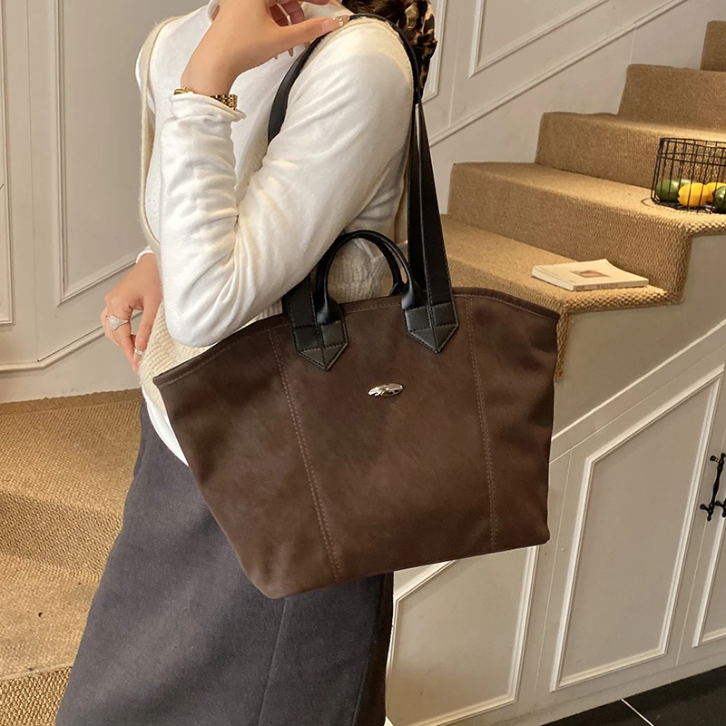 2025 الخريف/الشتاء خمر متجمد الجلد المدبوغ حمل حقيبة الحد الأدنى الكتف محفظة للنساء حقيبة يد الموضة تنوعا ركاب حقيبة #5