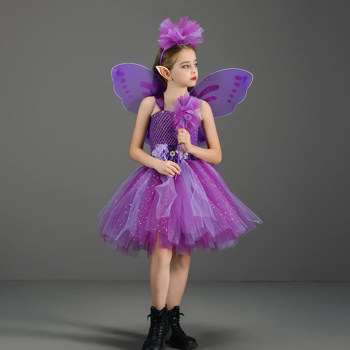 Sparkly Purple Lavender Flower Fairy Princess Dresses Kids Twinkle Elf Tutu Dress with Wings for Carnival Birthday Party Outfit - AliExpress 1501 Sparkly Purple Lavender Flower Fairy Princess Dresses Kids Twinkle Elf Tutu Dress with Wings for Carnival Birthday Party Outfit - AliExpress 1501