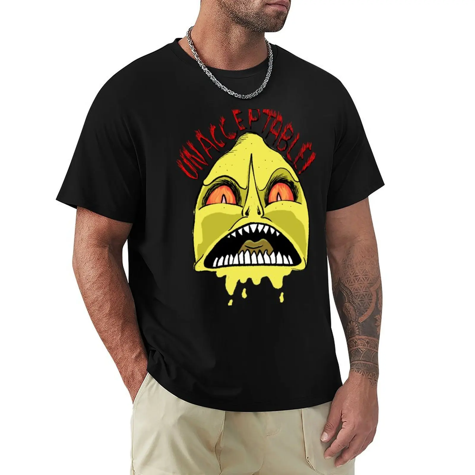 

Unacceptable! Scary Lemongrab T-Shirt Casual Fashion Print Tee Top