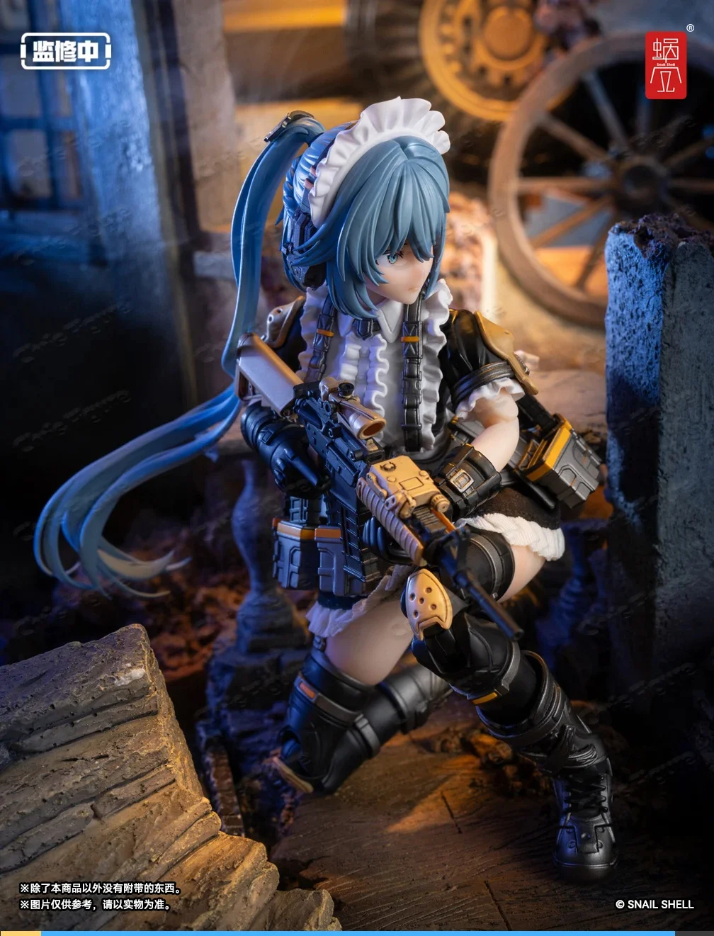 【IN STOCK】Snail Shell RA-02 1/12 Scale, Movable Eyes, Tactical Maid Kazune Tokiwa, Complete Long Hair Articulated Figure Set