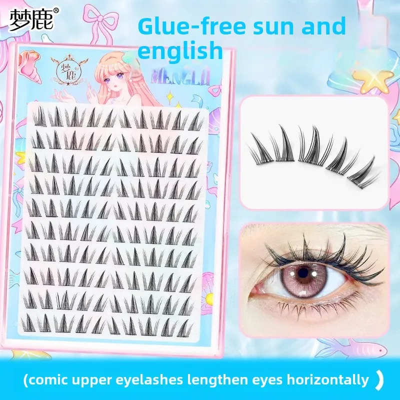 REPLDeer-Faux Cils Sans Colle, Tige Noire Fine, Optique Naturelle, Photogénique, Manga, Pure Lust