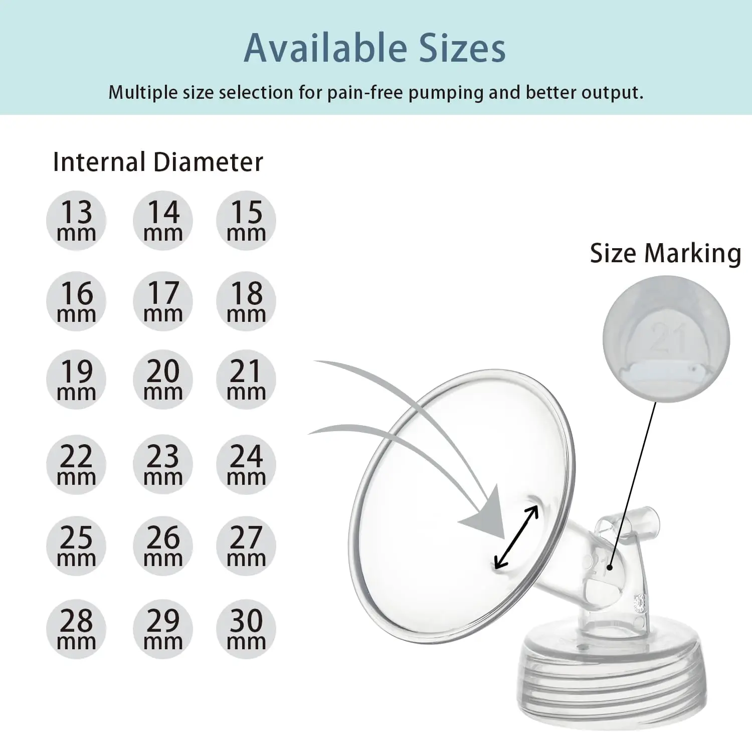 Flange Compatible with Spectra S1 S2 9 Plus Synergy Gold Breastpump Replacement to Spectra Pump Parts and Spectra Flange /Shield