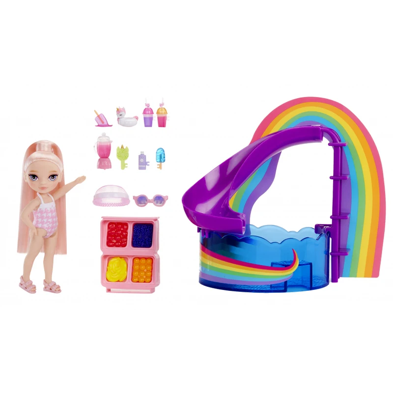 Rainbow High Little Pool Day con Blush Parker Dessert Shop con Kandy Hartz Girl Doll Playset Giocattoli per bambini Regalo di compleanno 1pz