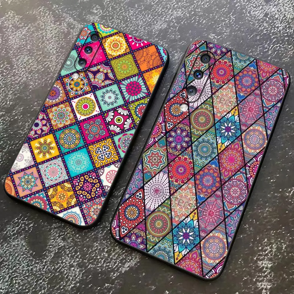 Retro Bohemian European Color Case For Samsung NOTE 20 10 9 8 Ultra Lite M62 M53 M33 M32 M30 M20 M10 5G J8 J7 J6 Pro Plus Case