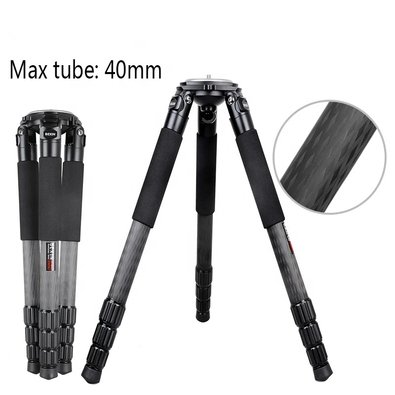 

BEXIN Professional Travel Big Heavy Duty Telescopic Flexible Video Dslr Camera Photography Carbon Fiber Tripod Stand For Canon