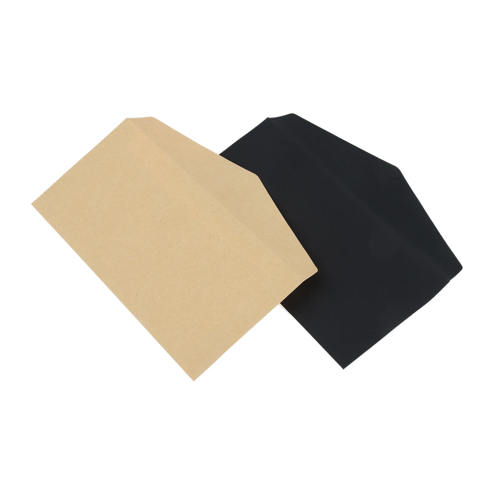 10Pcs Black/Kraft Paper Envelope Kit,Black Pearl Paper Envelope,Retro Simple and Premium Envelope,For Invitation Letter