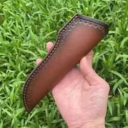 22cm Cowhide Scabbard Fixed Blade Knife Holsters Hunting Knife Leather Case Cover Sleeve Outdoor Camping Carrying Tool Parts