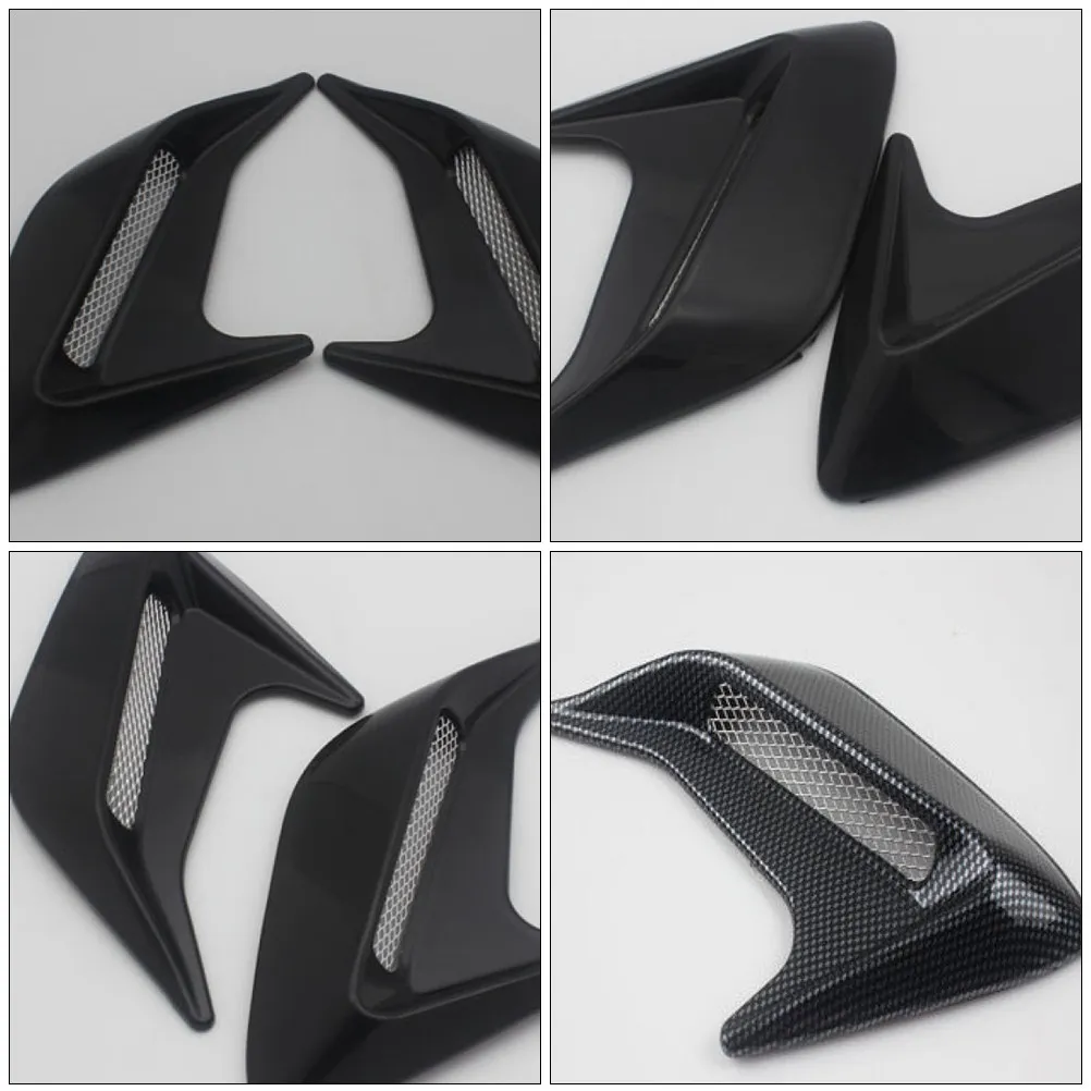 1Pair Car Hood Vent Decoration Stickers Simulated Side Vents Electroplated Adhesive Strong Grip Car Outlet Vent Sticker