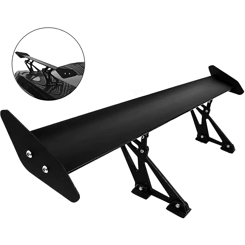Car Tail Wing 43'' 110CM Aluminum GT Spoiler Sedan Hatch Rear Trunk Universal Wing Racng Rear Wing Spoiler Universal