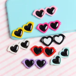 10 Pcs Mini Sunglasses Flatback Resin DIY Decor Play Toys for Doll House Fashion Accessories