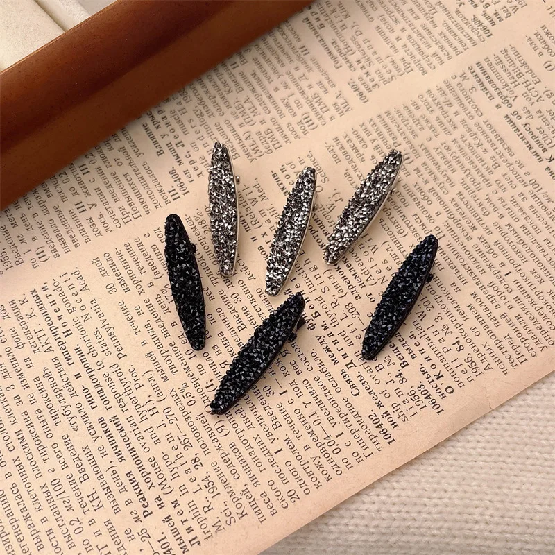 

Rhinestone Hair Clip Classygirl Side Bangs Easiest for Match Broken Duckbill Clip Hair Accessories
