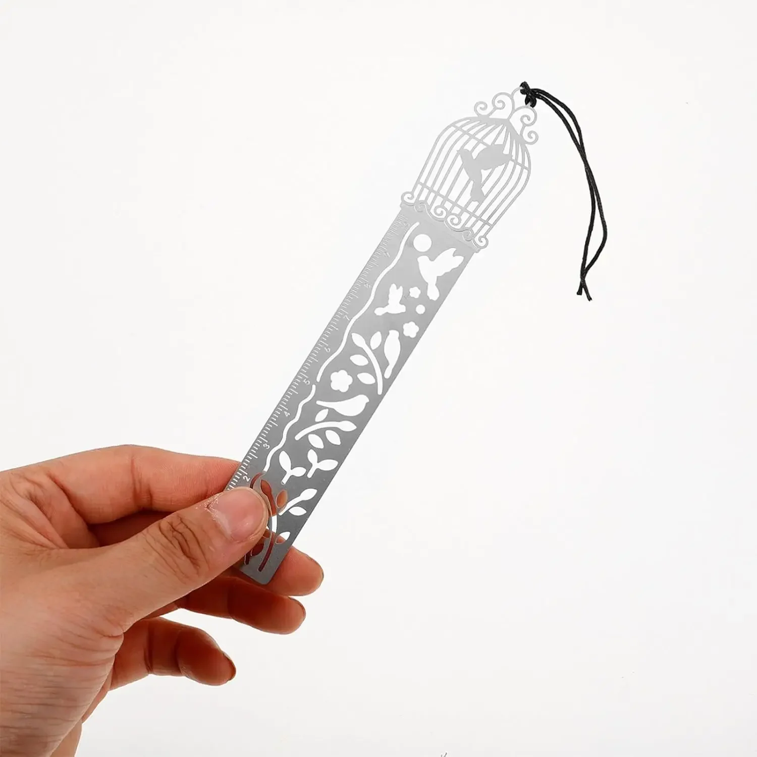 36pcs Wholesale Creative Books Bookmark Marker Ruler 2-in-1 Student Stationery Metal Animal Pattern Template Ruler