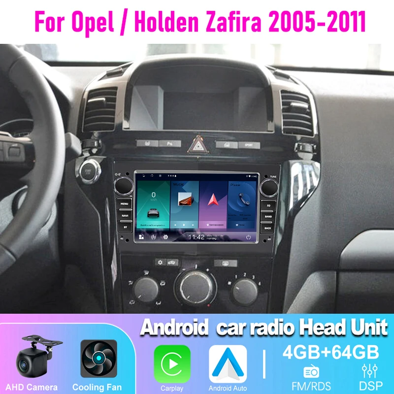 

4+64GB 7" Car Radio For Opel / Holden Zafira 2005-2011 Wireless Apple Carplay Android Auto Head Unit Car Multimedia Player