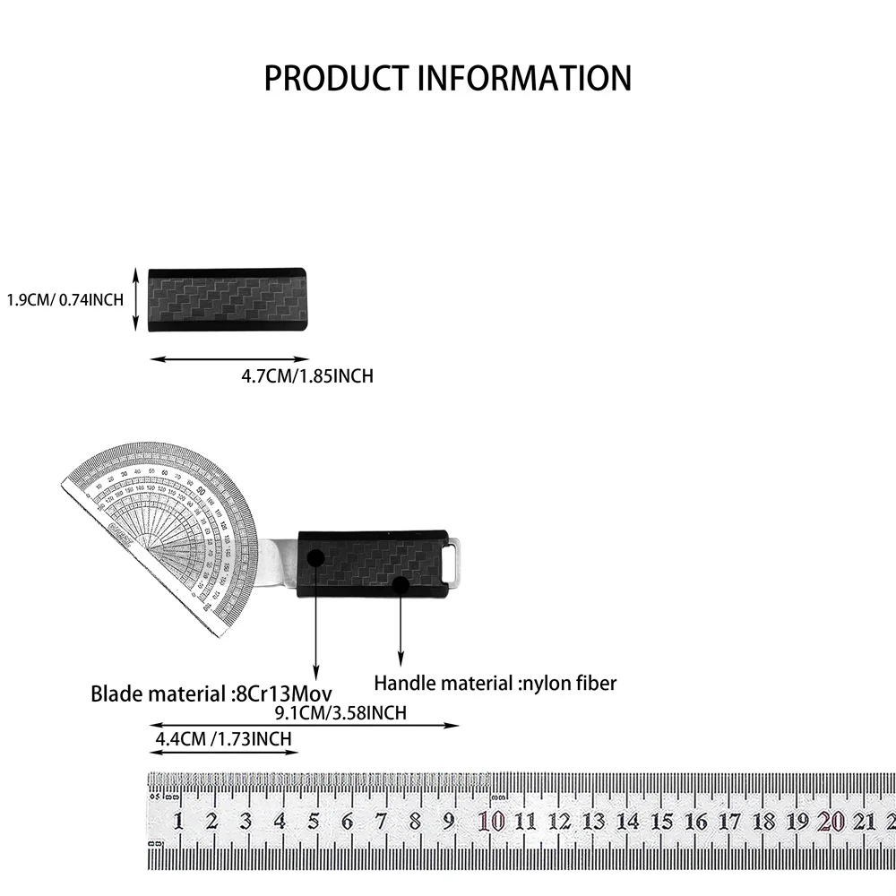 Multifunctional Scribe 2425 Hunting Fixed Blade Knife 8Cr13MoV Blade Nylon Fiber Handle Jungle Camping Everyday Carry Tool