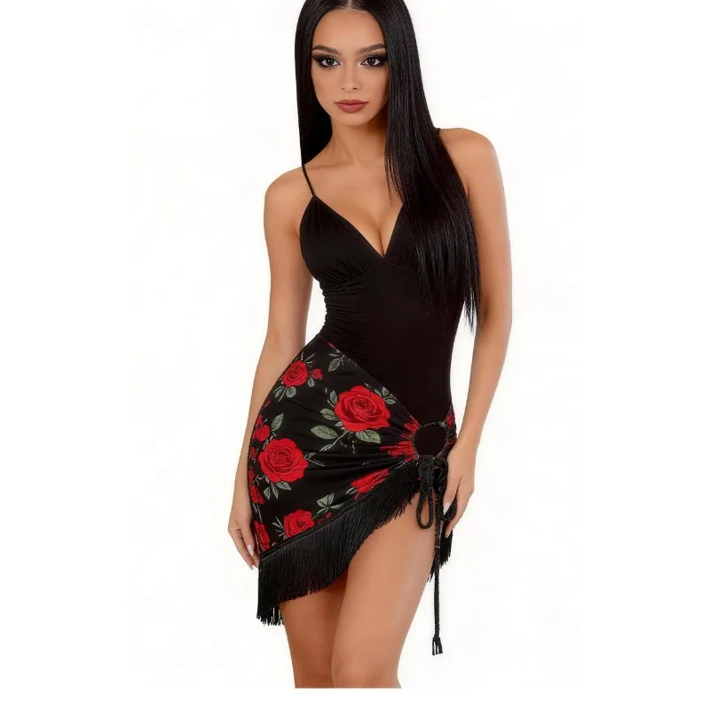 customized-professional-latin-dance-dress-female-adult-tassel-half-skirt-national-standard-dance-training-practice-dress-bottom