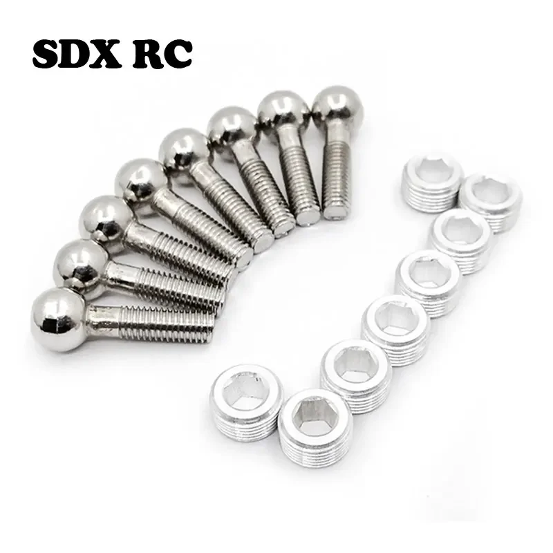 8Pcs HSP 1:10 RC car 02152 M5 Metal Ball-Head Screw or Nut For 1/10 1:10 RC Model Car 94122 94166 94155 94177 94188