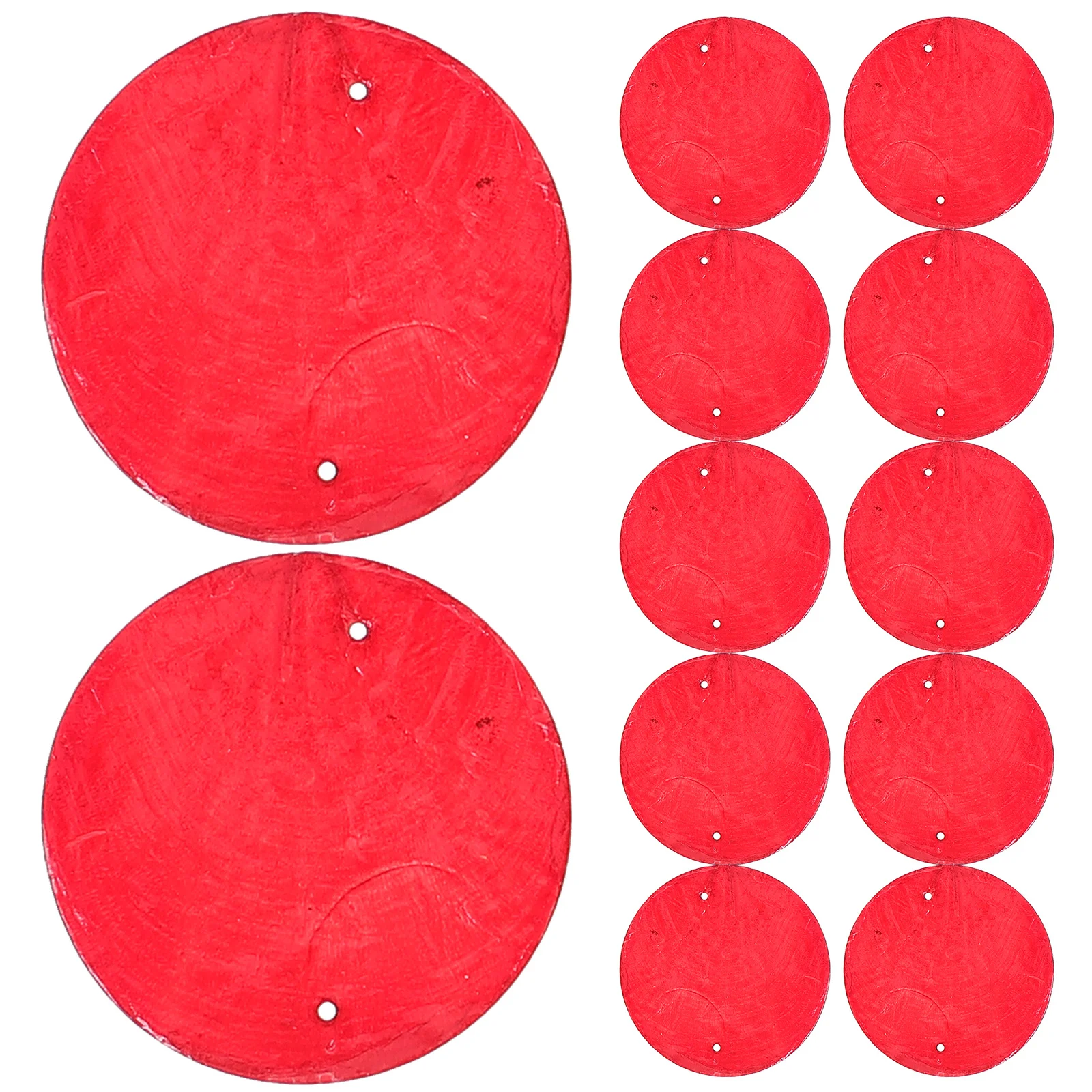 

100Pcs Shell Pieces Decorative Round Natural Charms Handmade Wind Chime Jewelry Making Pendant Craft Supplies Shells Round Beads