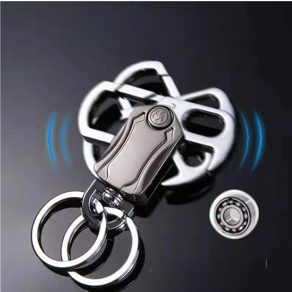 Multi-funcional chaveiro fidget spinner chaveiro pingente abridor de garrafa motocicleta carro chaveiro