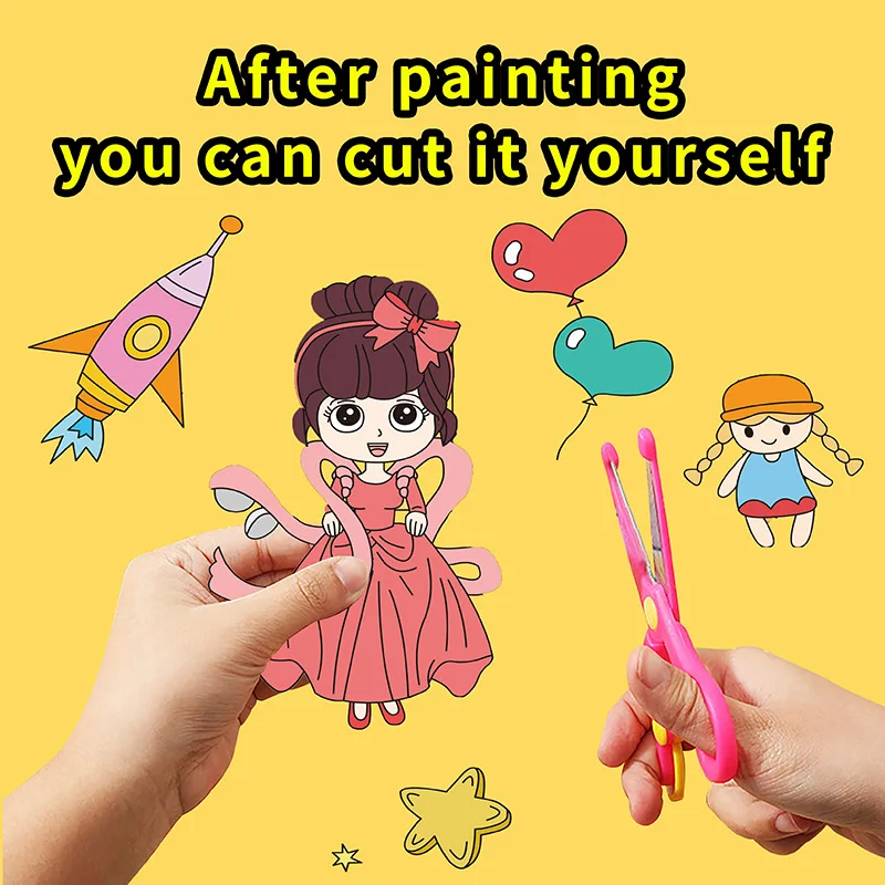3M Children Drawing Roll DIY Sticky Color Filling Paper Coloring Paper Roll For Kids DIY Painting Drawing Early Stationery Toys