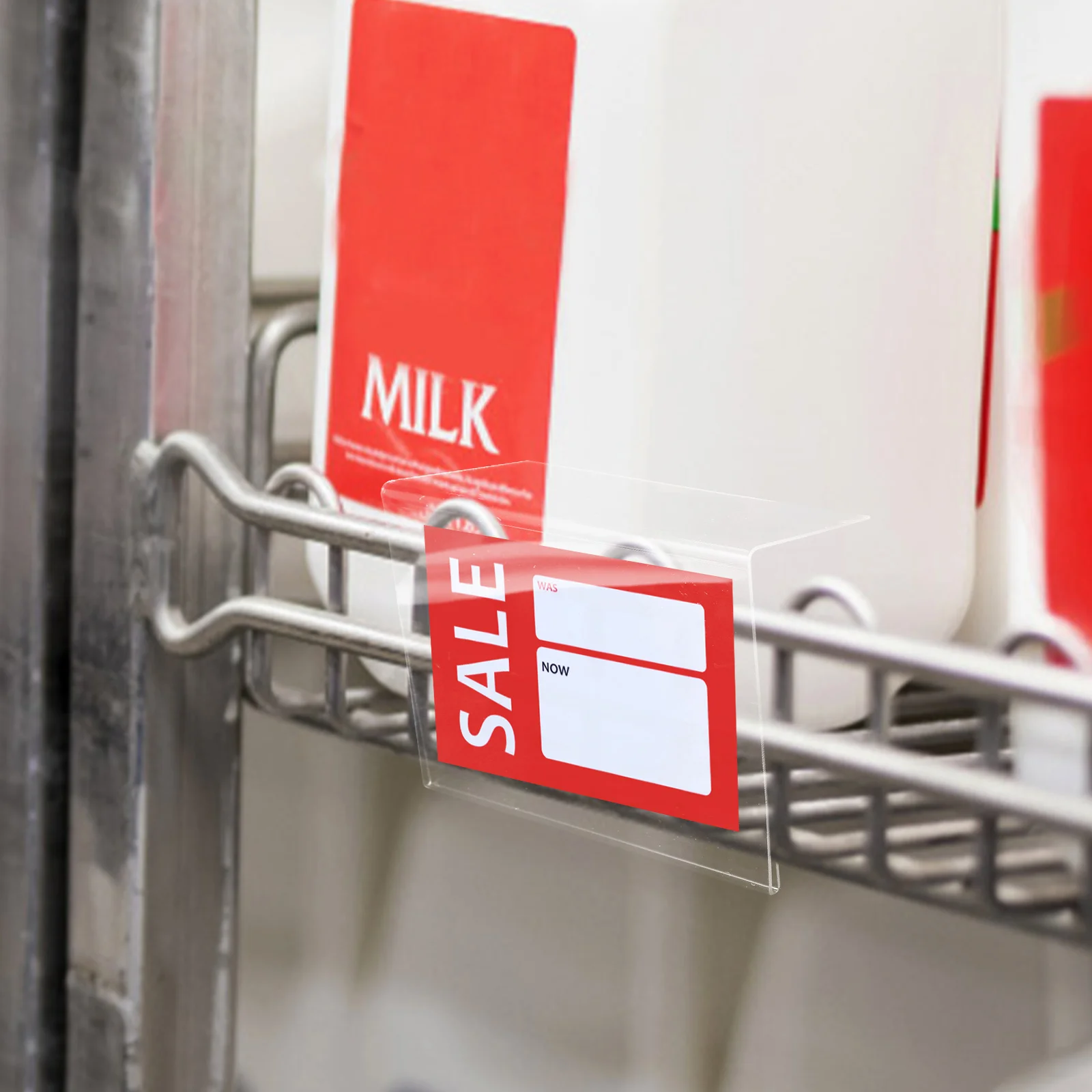 

4 Pcs Price Tag Shelf Labels Stable Display Sign Holder Supermarket Transparent PET Rack Thickened Packaging Store Exhibitions