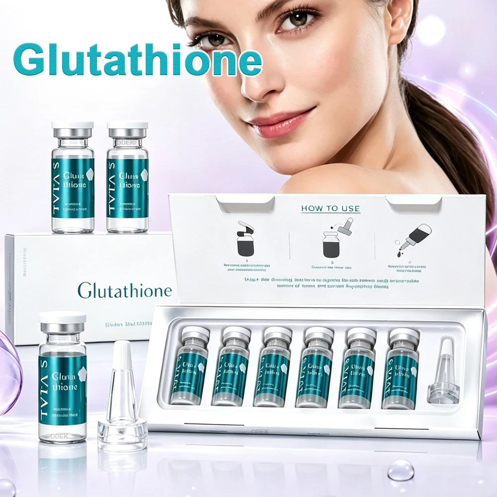 Essence Serum Toner - 10ml×5 Stück Glutathion-Nadelserum 0,25mm Hautbooster Aufhellend