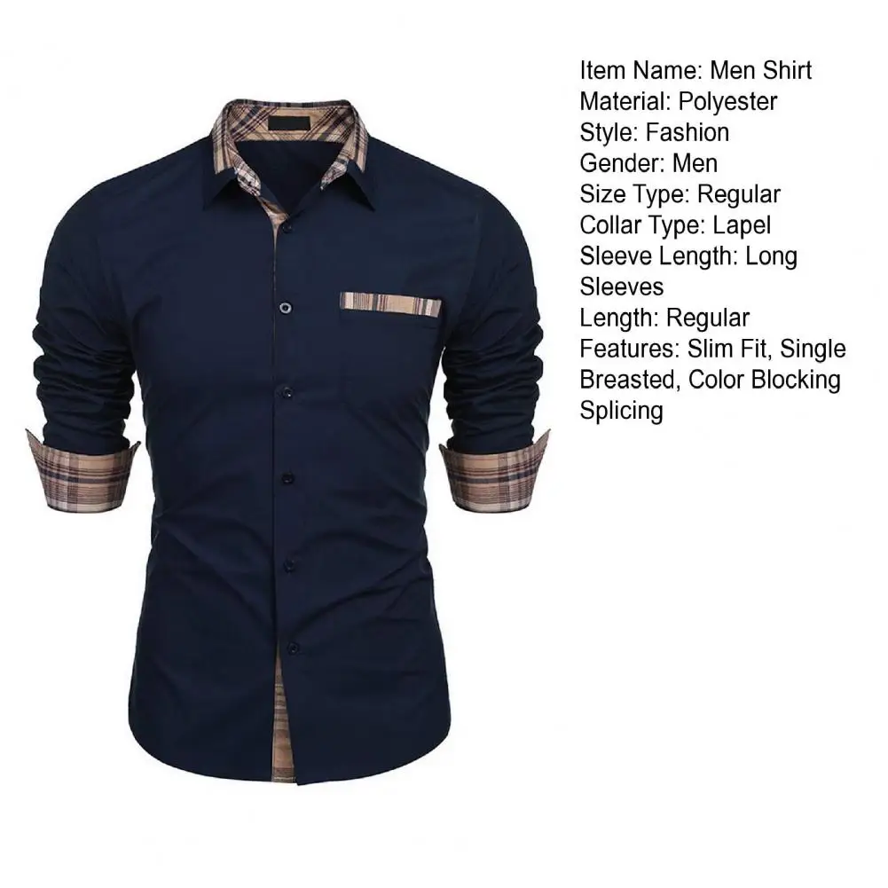 Men's Casual Shirt Business Travel Long-sleeved Men's Design Simple And Fashionable Solid Color Shirt Large Size M-3XL