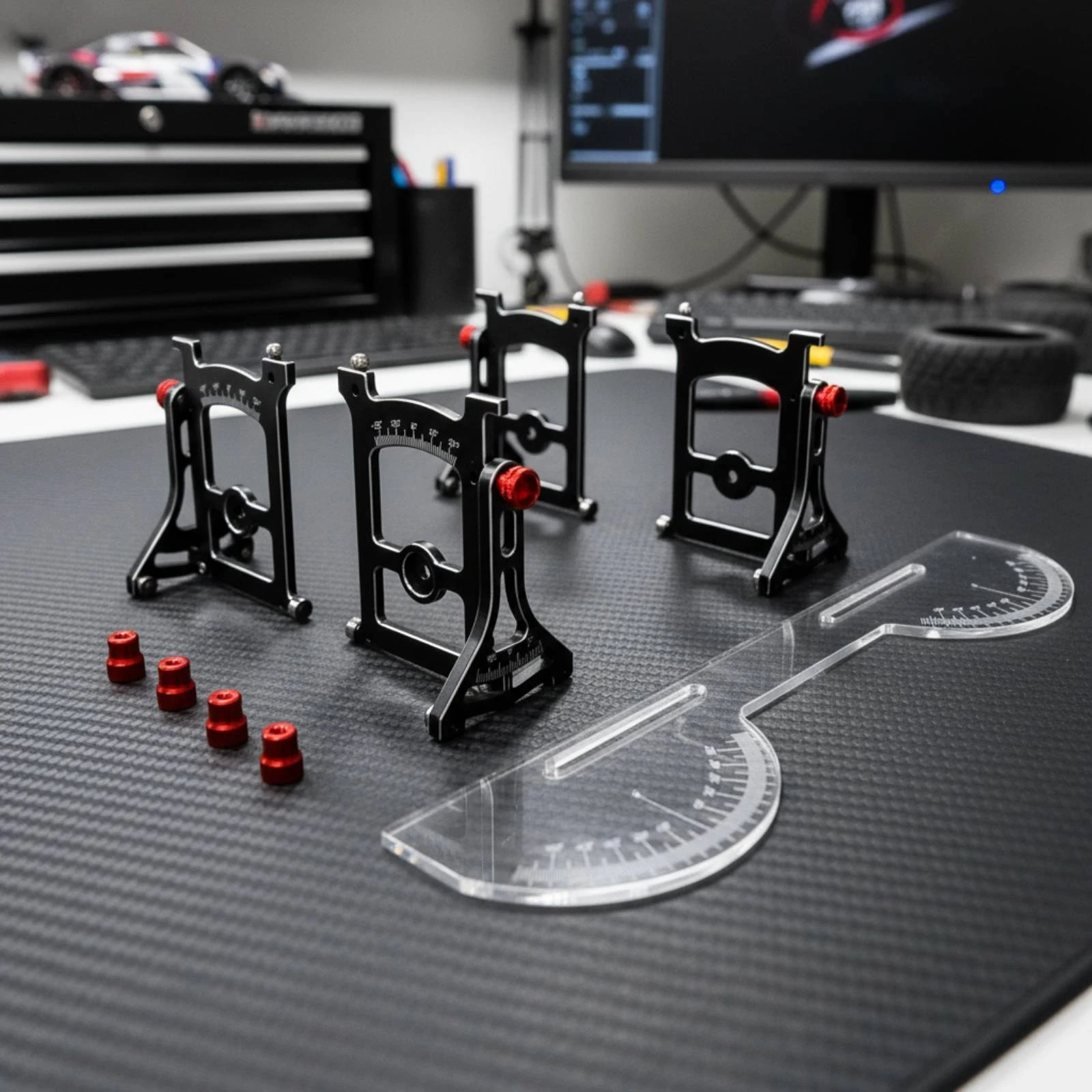 RC Car Alignment Gauge Versatile RC Chassis Tuning Setup Gauge Multi-Functional High-Precision for Hobbyists, Workbench