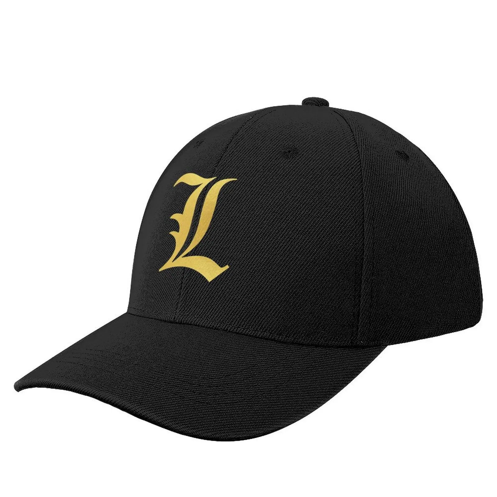

L – Faux Gold Old English - Letter L Baseball Cap Beach Outing Fluffy Hat Men Golf Wear Women's