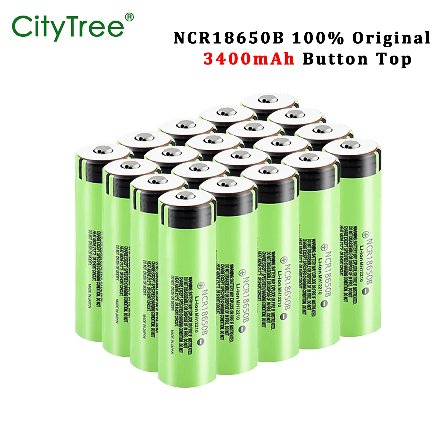 

100% Original NCR18650B 3.7V 3400mAh 18650 Battery Pointed Head 18650 Rechargeable Battery for Flashlight Portable Fan Razor