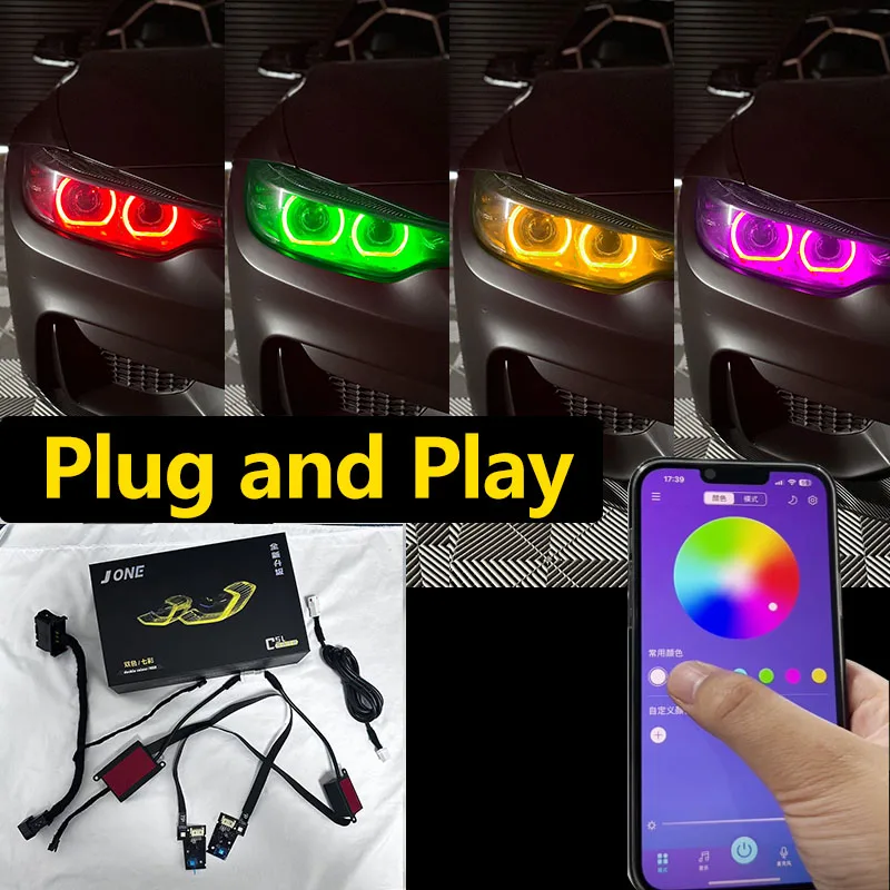 

J OEN Подходит для BMW 4 серии F32 F36 F80 F82 RGB DRL ксеноновые фары CSL с желтыми и красными дневными ходовыми огнями LED-чип