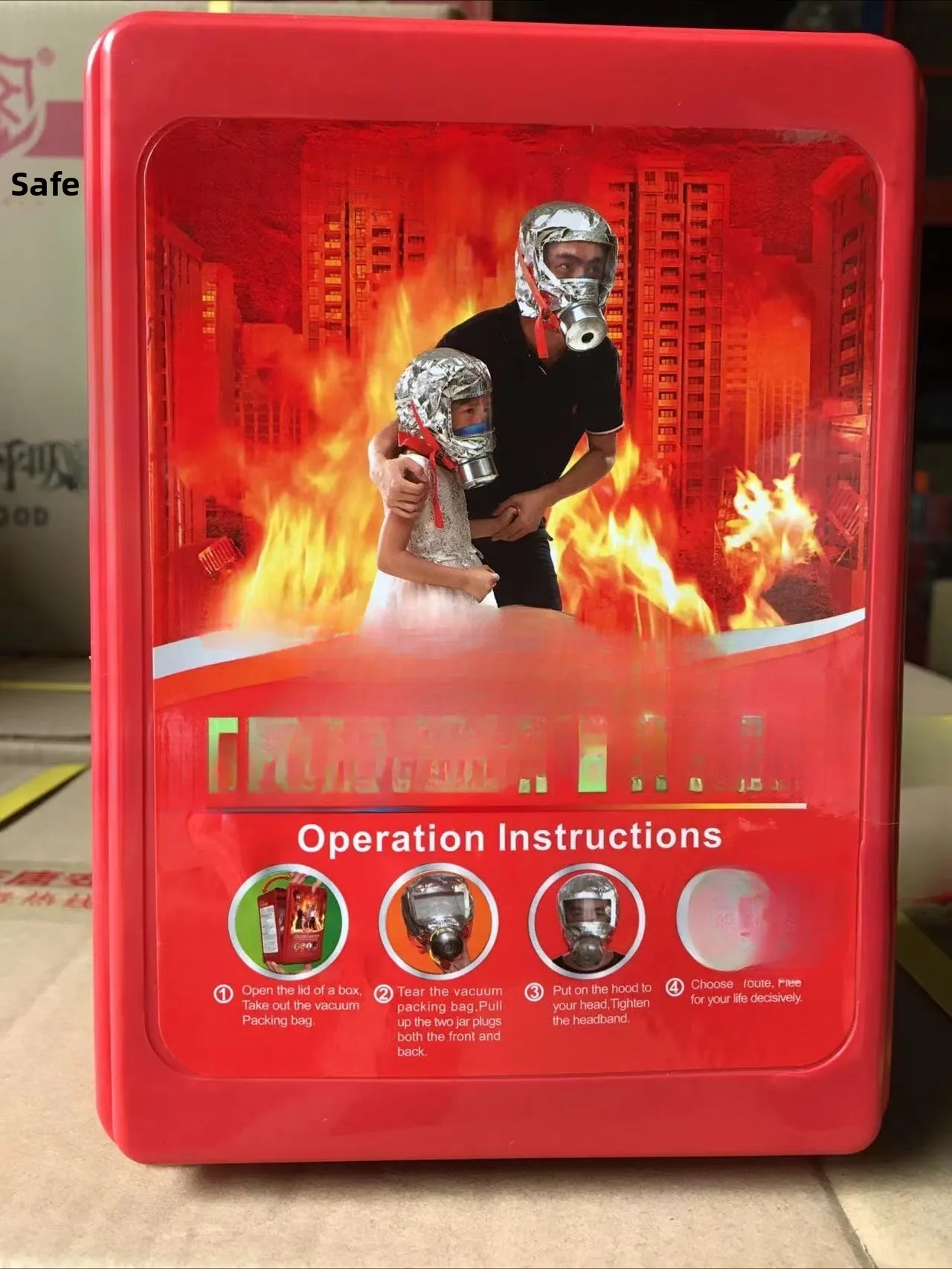 مجموعة أدوات التنفس ذاتية الإنقاذ - أقنعة مقاومة للدخان ومقاومة للحريق للفنادق وبيوت الضيافة والشقق للإيجار | الهروب من الحرائق #4