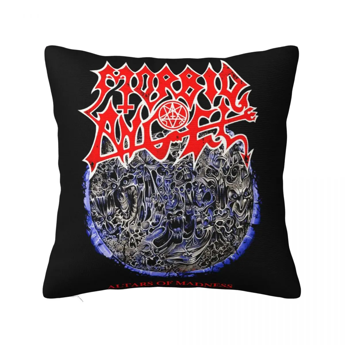 كيس وسادة مخصص من Morbid Angel Death Metal Band Slim Fit للرجال باللون الأسود والأبيض مقاس S 4Xl