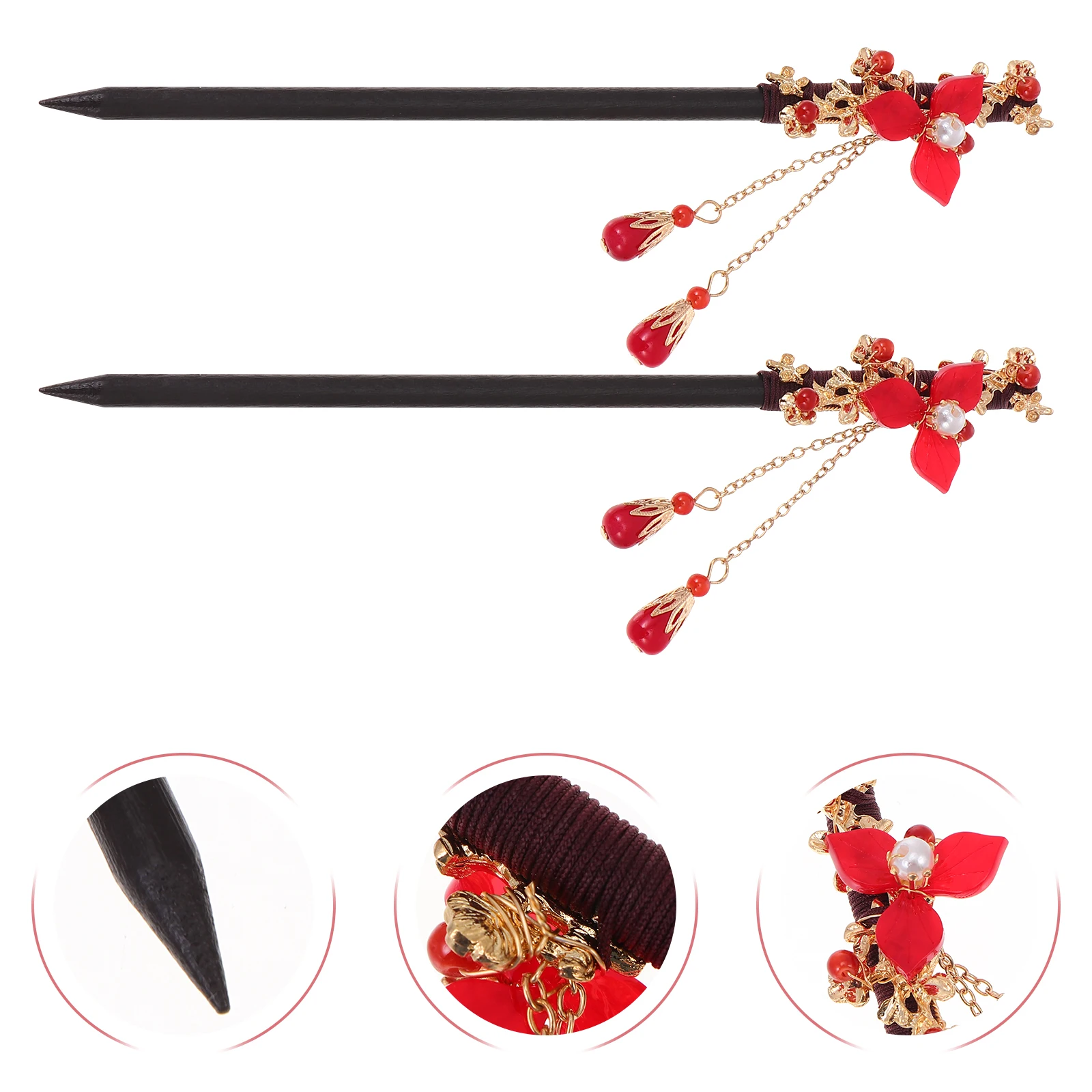 

2 Pcs Vintage Hairpin Retro Women Hair Accessory Durable Practical Long Time Use Perfect Gift Delicate naments Casual Party