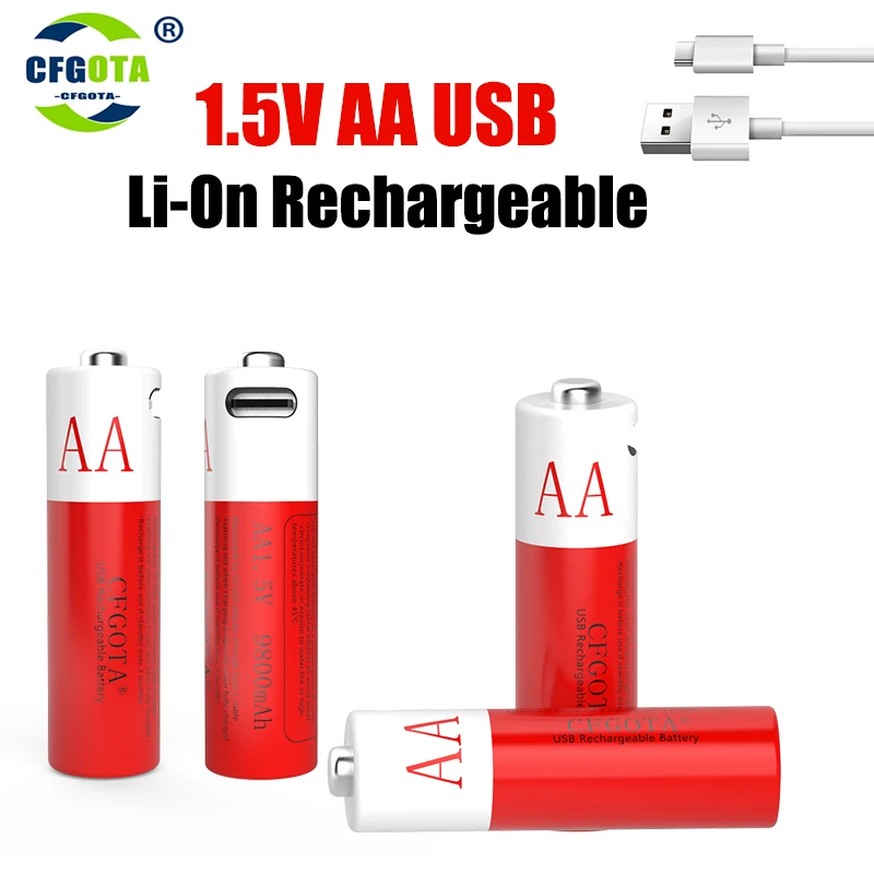 Battery USB AA 1.5V rechargeable battery aa supports direct charging of C-line Pilas rechargeable battery li-ium batteries