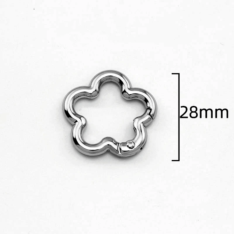 5 stks Metalen Bloemvorm Sleutelhanger Sluiting Swivel Snap Sleutelhanger Bulk Bloesem Lente Snap Karabijn Haak voor Sleutelhanger Craft DIY