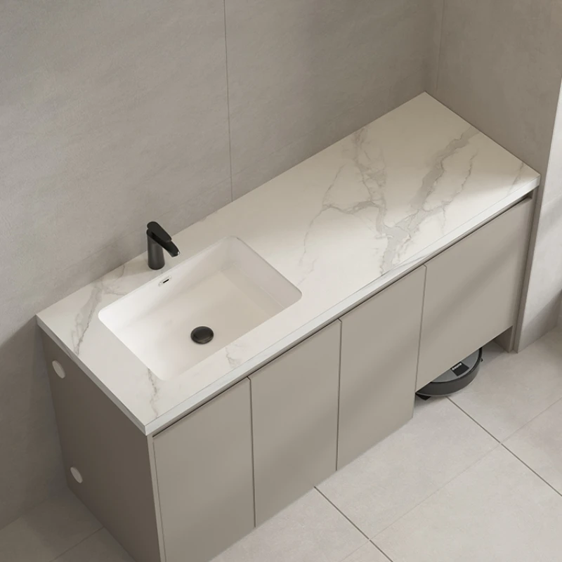 

1-2 meters sweeping robot rock slab bathroom cabinet floor-to-ceiling washbasin honeycomb aluminum balcony sink