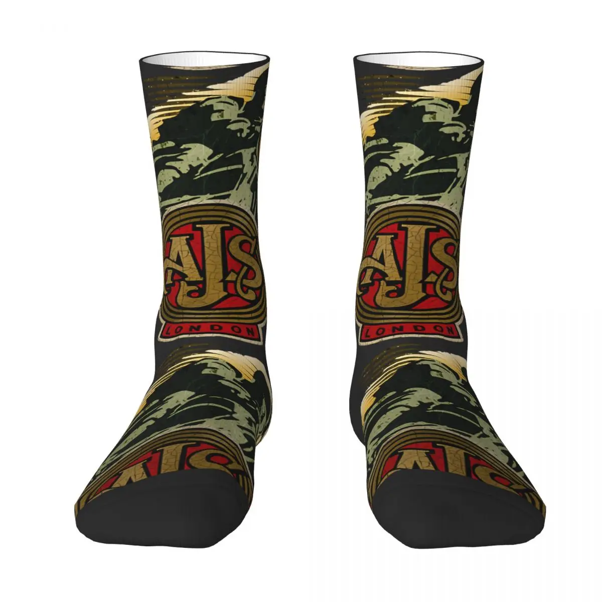 Hip Hop Vintage Swift Crazy Men's compression Socks Unisex AJS Motorcycles Ltd Harajuku Seamless Printed Funny Novelty Happy