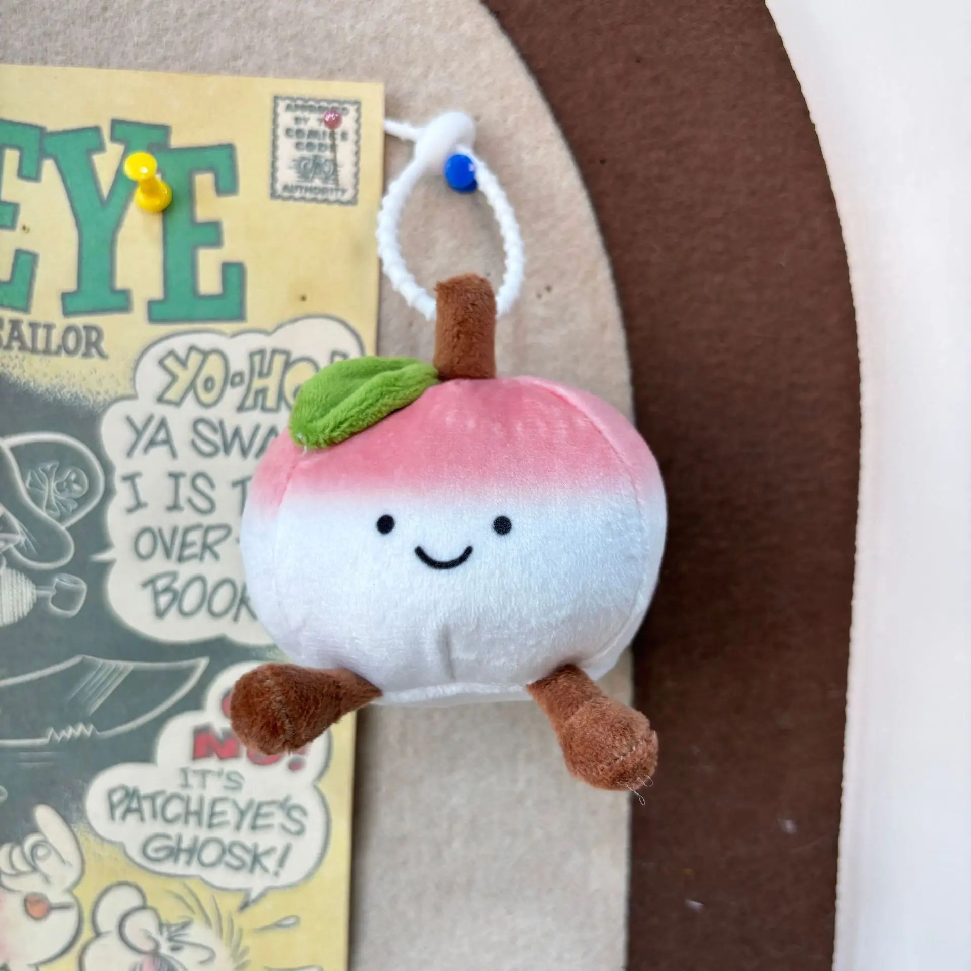 Kawaii Plüsch Weiche Obst Puppe Spielzeug Nette Simulation Pfirsich Plüsch Puppe Anhänger Schlüsselbund Kreative Tasche Dekor Plüsch Schlüsselbund Beste Geschenk