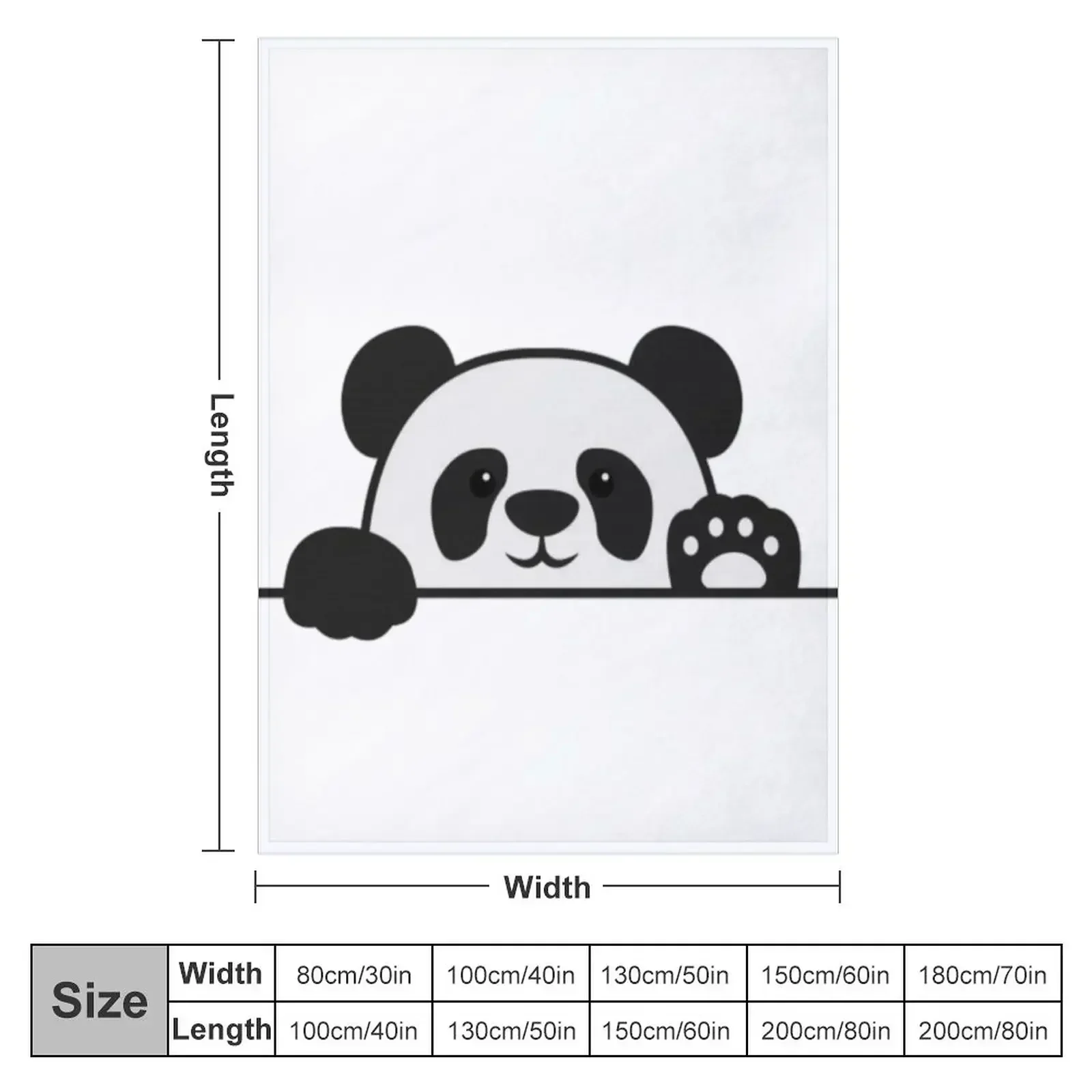 Panda say hi Throw Blanket Decorative Sofa Bed Large Nap Soft Plaid Soft Plush Plaid Blankets