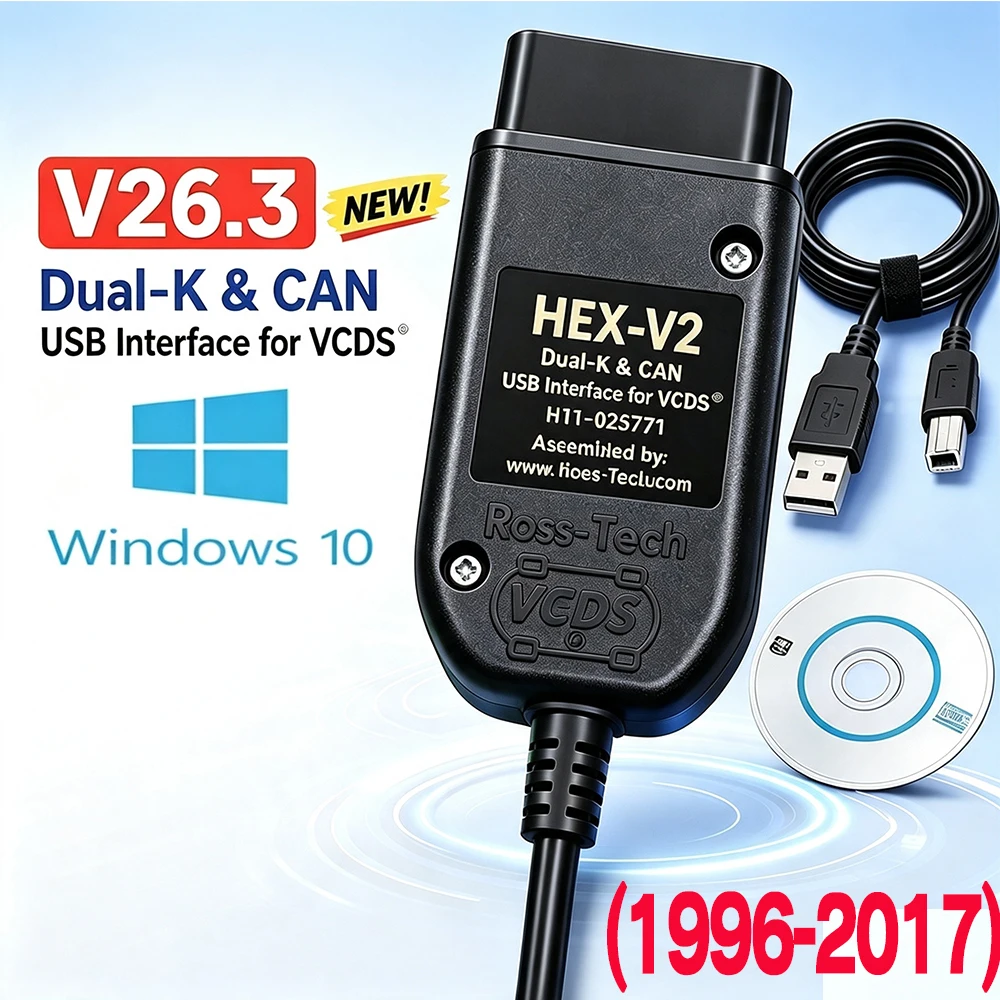 2026 VCD S VAGCOM Interface VCDCAN HEX V 2 Update 26.3 FOR VW For AUDI Skoda Multi-Language Car Autocom Diagnostics Tools