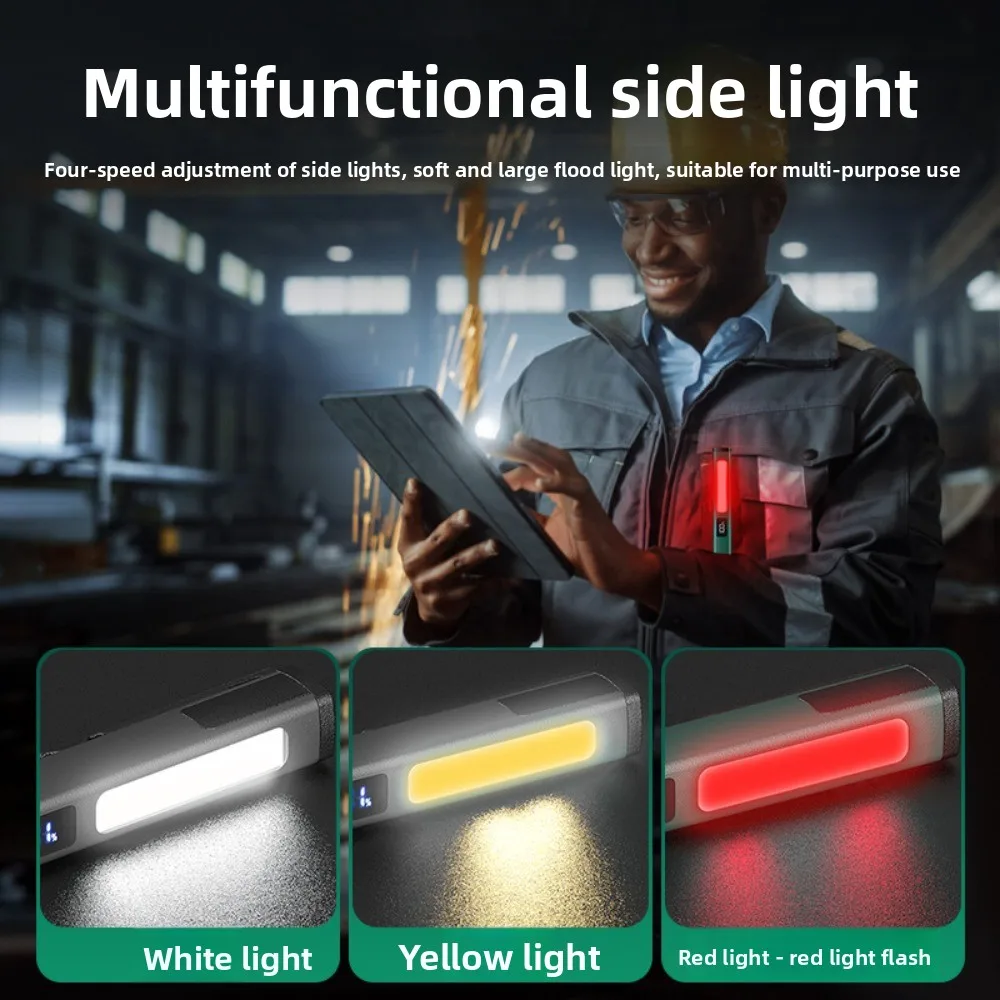New long battery life maintenance led pen light USB charging lighting multi-function maintenance work light outdoor flashlight