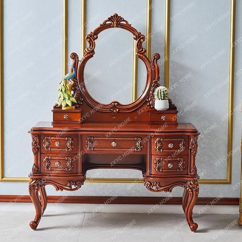 

Y1 Европейский комод из цельного дерева, американский шкаф для хранения вещей, ретро-стол для макияжа, большая квартира