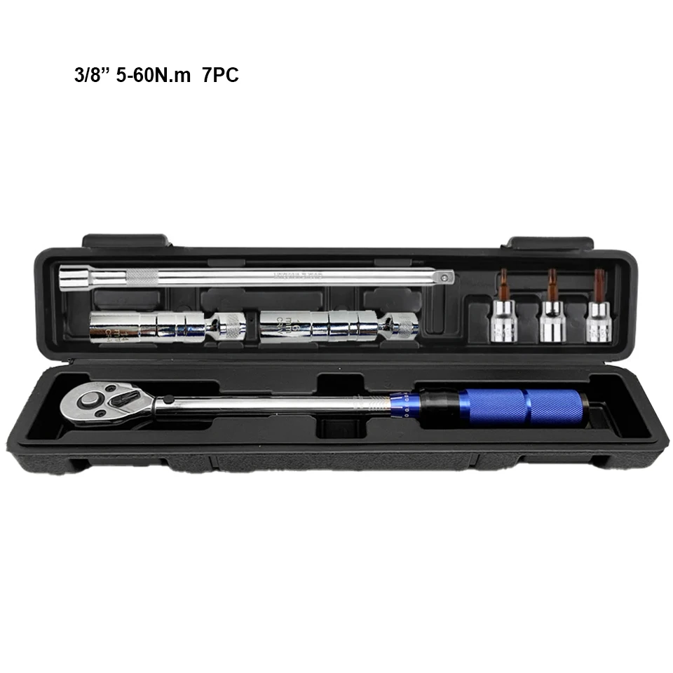 5-60N.m Momentsleutel 3/8 Inch Vierkant Aandrijving Draaimomenten Sleutel ±3% Hoge Precisie Momentsleutel Professioneel Fiets Automotive Tool - afbeelding 1
