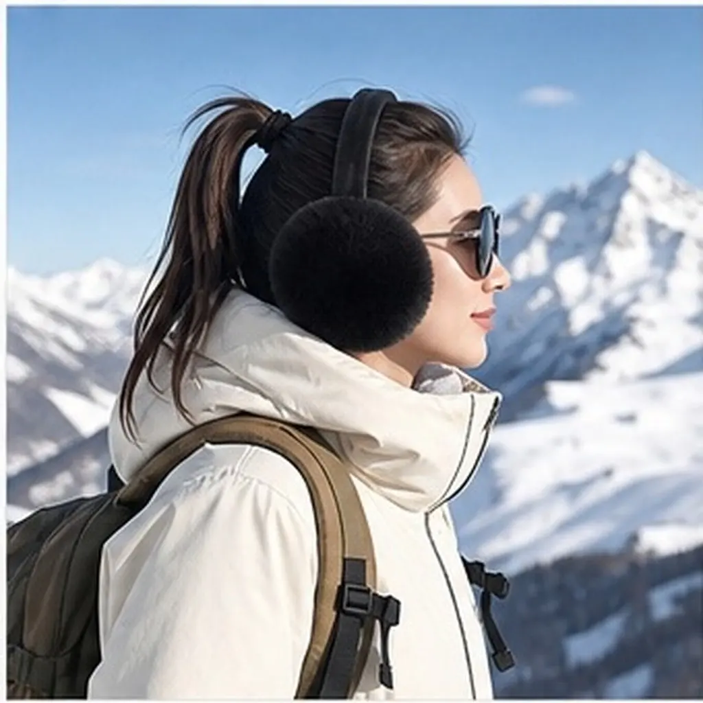 2Pcs Unisex Winter Earmuffs Warm Ear Protector Cold Weather Accessory for Skiing Skating Hiking Camping Travel Comfortable Ear