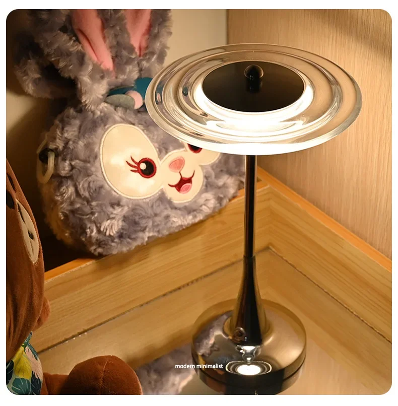 

Flying Saucer Shape Rechargeable Led Lamp Nordic Led Table Lamp Touch Switch Decorative Standing Lights Bedroom Bedside Desktop