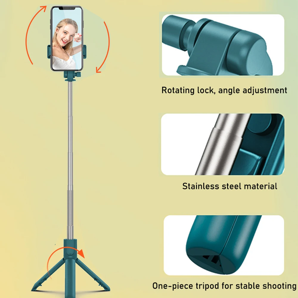 Selfie Stick with Tripod For Mobile phone Wireless bluetooth for Xiaomi Huawei iphone IOS Android Stabilizer Cellphone