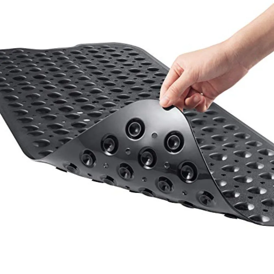 

Bath and Shower Safety Mats 40x16 inch Non Slip with Suction Cups for Bathroom Stall and Tub Floor Extra Large and Machine Wash