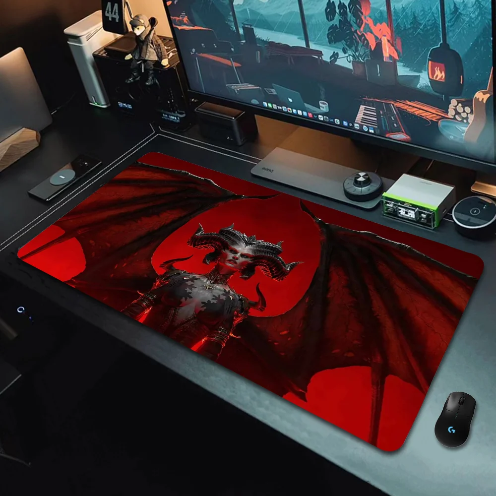 Diablo 4 HD Gamer Custom Mouse Pad accessori per giochi per Computer tastiera Mousepad Office Laptop tappetino da scrivania in gomma antiscivolo